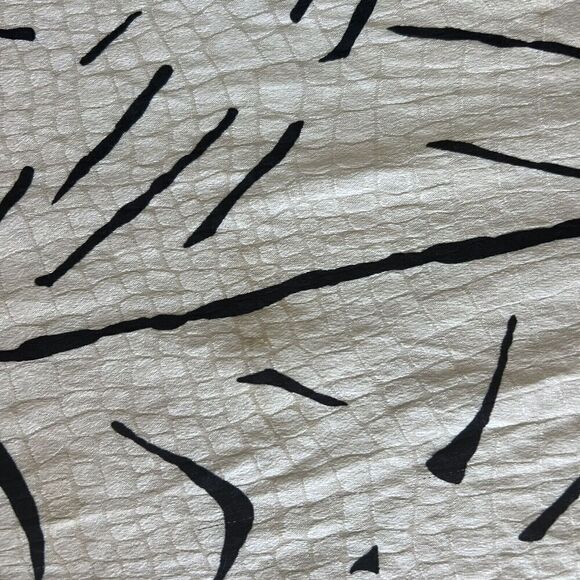 Andre Laug Vintage Silk Scarf Black White Abstract Designer - Picture 7 of 7